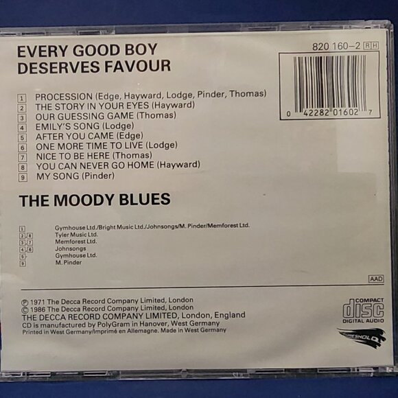 The Moody Blues – Every Good Boy Deserves Favour CD - Picture 2 of 4